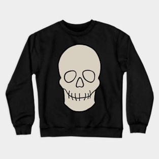 Simply Spooky Collection - Skull - Bone White and Bat Black Crewneck Sweatshirt